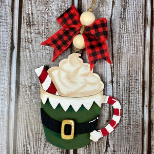 Hot Cocoa Ornament/ginger House Santa Suit Elf Ornament - Etsy