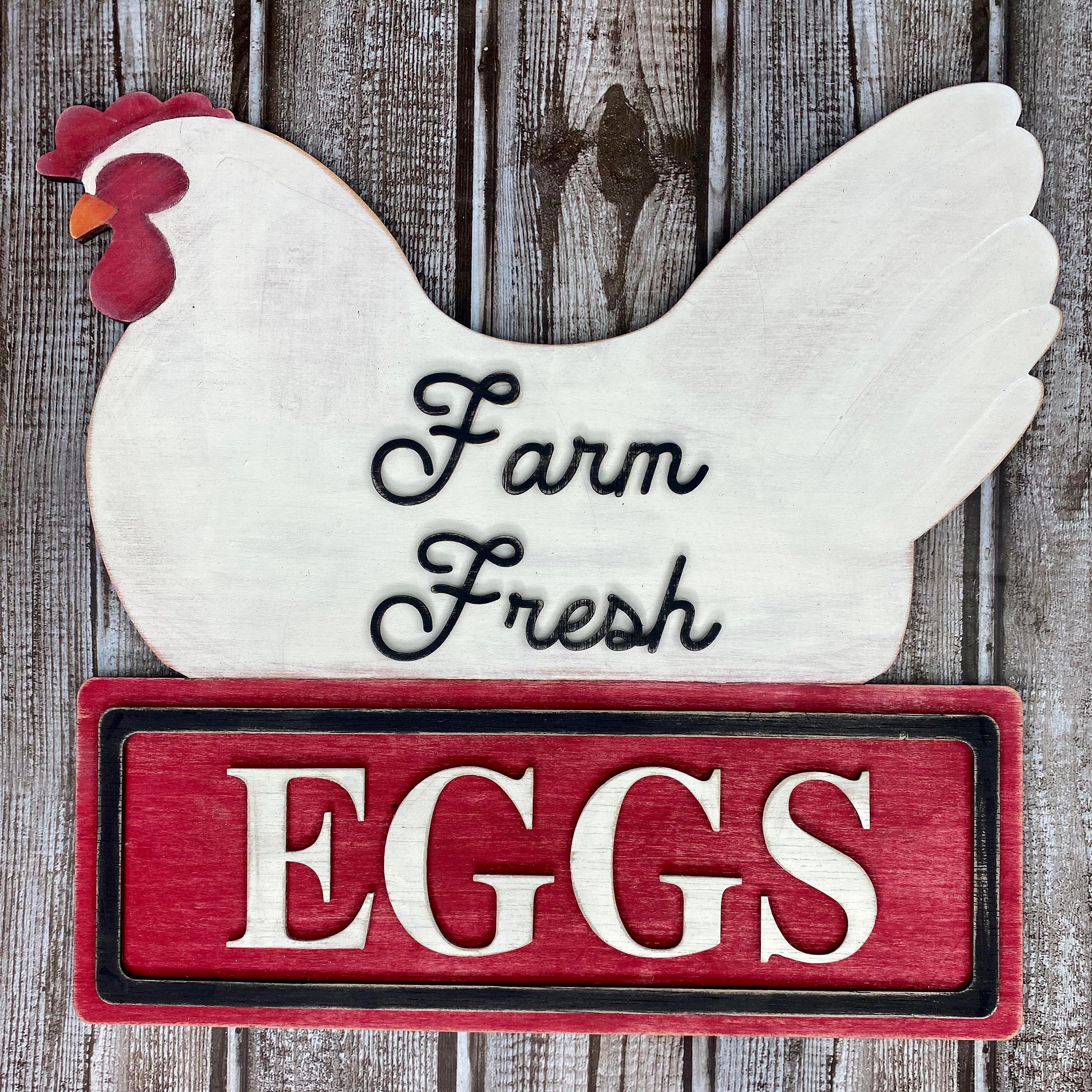 Hen Sign Vintage Farm Fresh Eggs Hen Sign/svg/ LASER Cut/ Digital/antique Style ...
