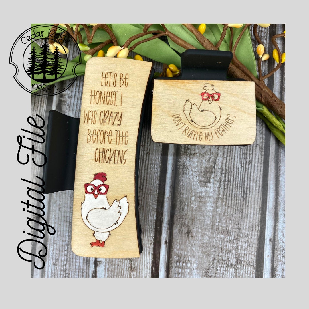 Chicken Hair Clip/svg/ LASER Cut/ Digital/chicken Claw Hair Clip/hair ...