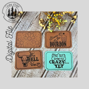 Western Hat Patch Bundle Designs/SVG/LASER engraved/ DIGITAL/Sarcasm/Hat Patch svg/Glowforge Tested/ Xtool F1 Tested/Lightburn Ready