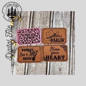 Western Hat Patch Bundle Designs/SVG/LASER engraved/ DIGITAL/Sarcasm/Hat Patch svg/Glowforge Tested/ Xtool F1 Tested/Lightburn Ready