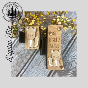 Squirrel Hair Clip/SVG/ LASER cut/ DIGITAL/Squirrel Claw Hair Clip/A Little Nuts/Hair Accessories/Glowforge Tested/Lightburn Ready