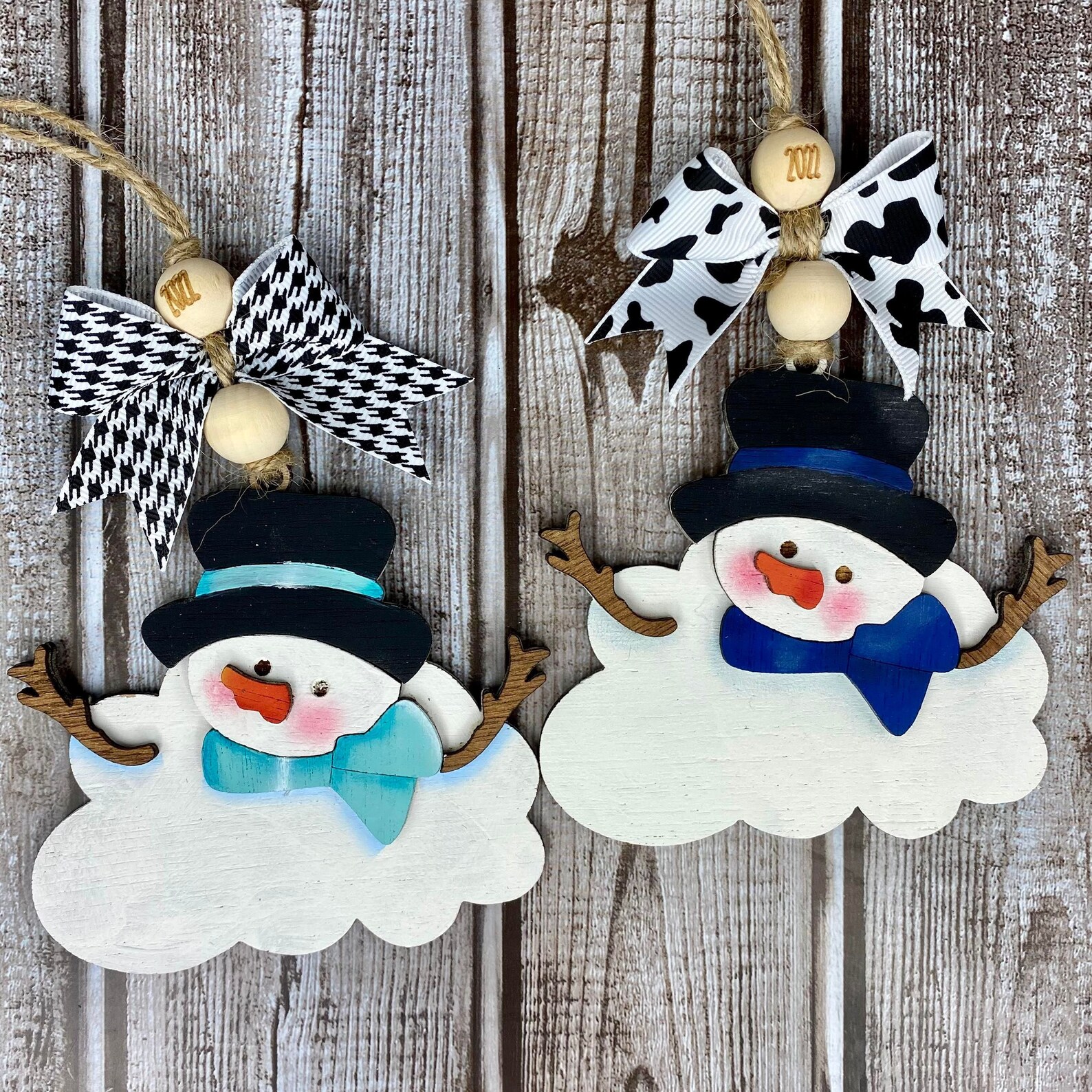 Melted Snowman Ornament/snowman Ornament Set/svg/ LASER Cut/ - Etsy