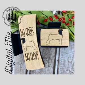 Show Goat Hair Clip/SVG/ LASER cut/ DIGITAL/Wether Claw Hair Clip/No Goats No Glory Hair Accessories/Glowforge Tested/Lightburn Ready