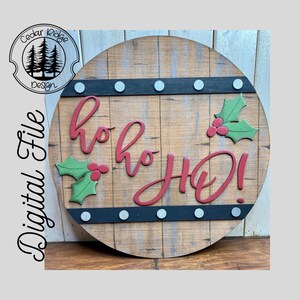 SVG/ LASER cut/ DIGITAL/hohoHo! Pallet Sign/Christmas Sign/Christmas/Christmas Decor/Door Sign/Glowforge Tested/Glowforge Ready