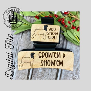 Show Goat Hair Clip/SVG/ LASER cut/ DIGITAL/Wether Claw Hair Clip/Grow&#39;em and Show&#39;em Hair Accessories/Glowforge Tested/Lightburn Ready