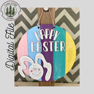 SVG/ LASER cut/ DIGITAL/Easter Bunny/Easter Sign/Bunny Sign/Easter Decor/Door Sign/Glowforge Tested/Glowforge Ready