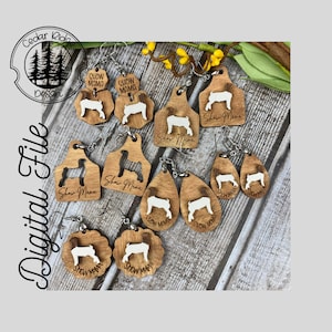 Wether Show Mama Earrings/Show Goat/SVG/LASER cut/ DIGITAL/Show Mama Earrings/Drop Earrings/Bonus Studs/Glowforge Ready/Lightburn Tested