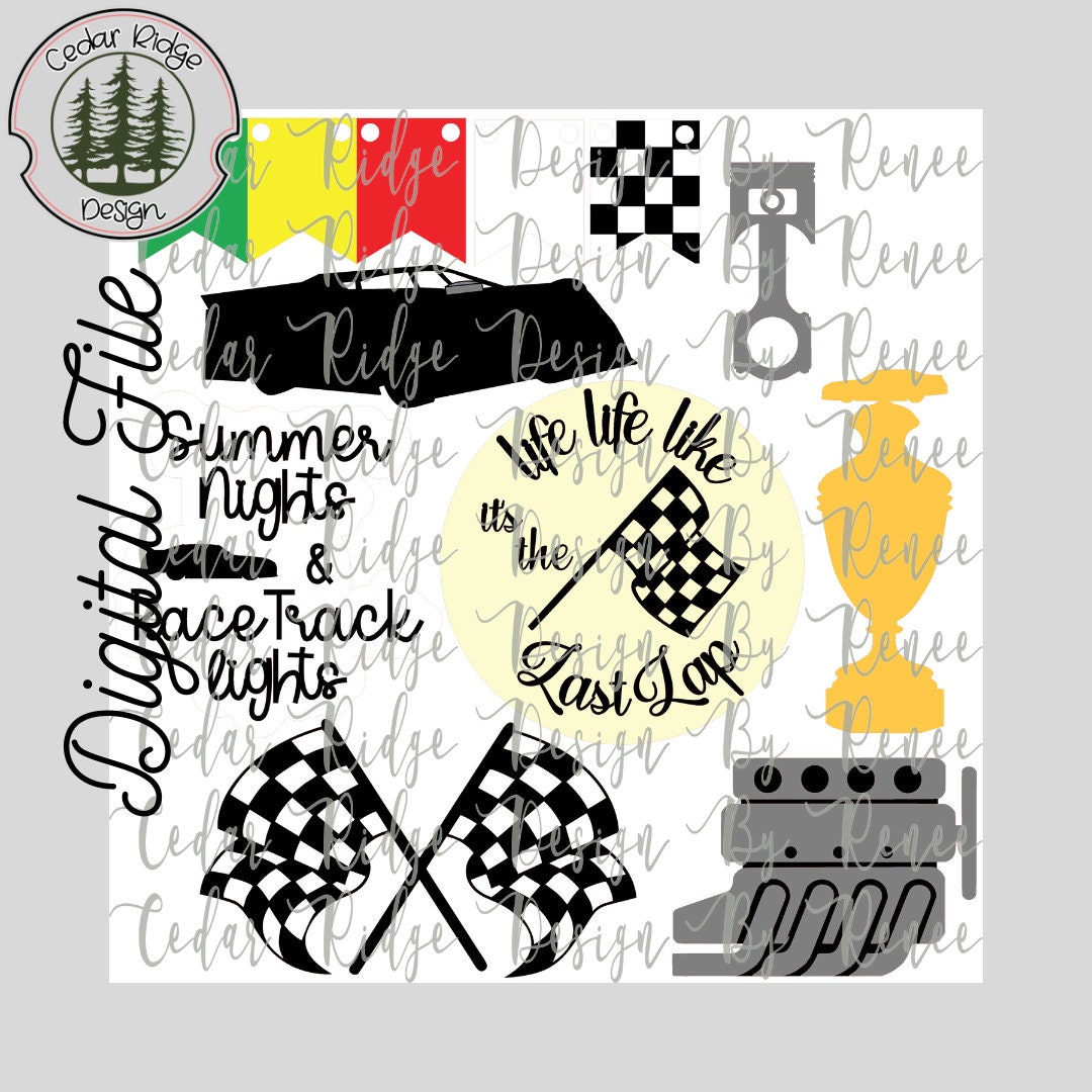 Slideways Raceway Svg SVG/ LASER Cut/ Digital/dirt Track/modified/racing/tiered Tray ...