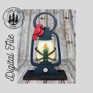 SVG/ LASER cut/ DIGITAL/Weihnachtslaterne Regal Sitter/Weihnachts-Kardinal/Weihnachtsdekoration/Türschild/Glowforge getestet/Glowforge Ready