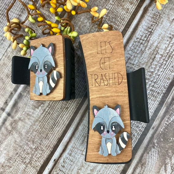 Racoon Hair Clip/svg/ LASER Cut/ Digital/racoon Claw Hair