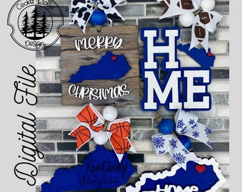 SVG/ LASER cut/ DIGITAL/Kentucky Ornament/Christmas Ornament/Bogg charm/Bag tag/Car Charm/Glowforge Tested/Glowforge Ready
