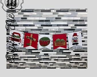 SVG/ LASER cut/ DIGITAL/Summer Garland/Gnome Banner/Watermelon Garland/ Summer/Watermelon Decor/Door Sign/Glowforge Tested/Glowforge Ready