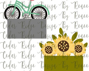 SVG/ LASER cut/ DIGITAL/ Interchangeable Truck Shiplap Welcome Sign Bicycle and Pumpkin Inserts /Glowforge Tested/Glowforge Ready
