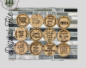 Religious Wristlet Keychain Disc Designs/SVG/ LASER engraved/ DIGITAL/Jig/ Wristlet Keychain svg/