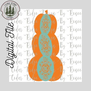 SVG/ LASER cut/ DIGITAL/Elegant Pumpkin Stack/Pumpkins/Fall/Leaner/Door Sign/Glowforge Tested/Glowforge Ready