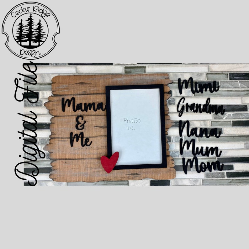 SVG/ LASER Cut/ Digital/4x6 Photo Frame/mother's Day Etsy