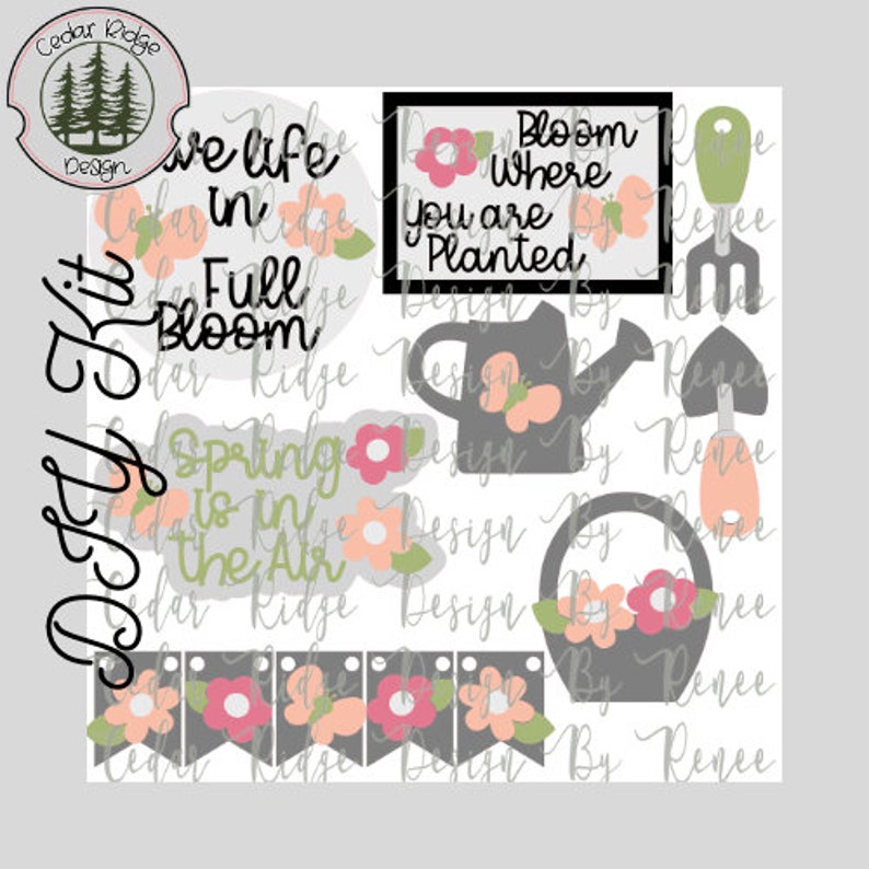 LASER cut Bloom Where You are Planted Farmhouse Style DIY Tiered TrayRae Dunn Style