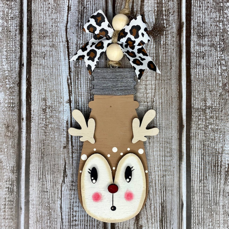 Lightbulb Reindeer Ornament/reindeer Ornament Set/svg/ LASER Etsy