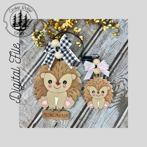 Zawieszka do samochodu w kształcie jeża/dyfuzor samochodowy/odświeżacz powietrza/klips na nawiewnik/SVG/cięcie laserowe/cyfrowe/odświeżacz do samochodu z możliwością ponownego nadania zapachu/zawieszka do torby/zawieszka do samochodu/testowane przez Glowforge