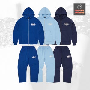 Completo tuta CRTZ / Felpa con cappuccio e pantaloni della tuta / Completo due pezzi urbani oversize