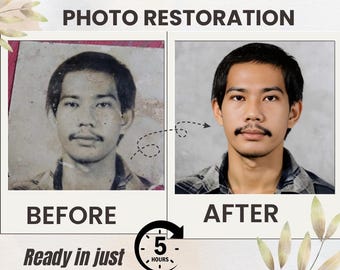Restaurering av gamla foton | Reparera skadade och bleknade foton | Professionell fotorestaureringstjänst | restaurering av vintagefoton