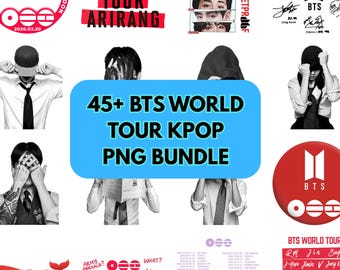 Kpop World Tour 2026 PNG, Diseño de camiseta de concierto de ídolos, Gráfico inspirado en la gira Arirang, Imágenes prediseñadas para fans de la música, Descarga digital "We Are Back"