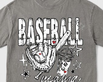 Baseball Mama Shirt, Edgy Retro Baseball Grunge Tee, Game Day Mom Baseball Mom Gift