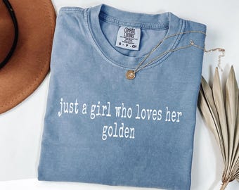 Comfort Colors Golden Retriever Lover Shirt, Golden Mom Tee