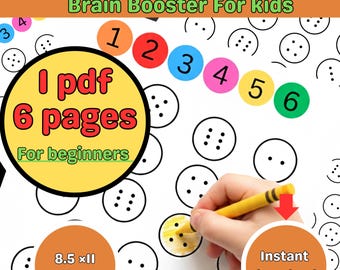 Numbers Recenation 1-6 Arbeitsblatt | Farbcoding Math Aktivität | Zählen Printable | Homeschool Information|