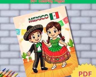 World Cultures Coloring Book | Global Traditional Attire (Digital Download)