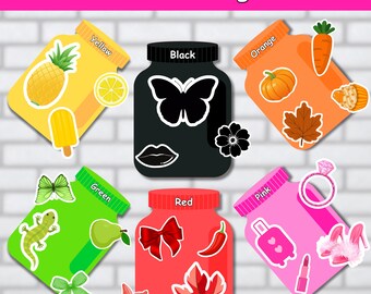 Color Matching Jar Activity for Toddlers, Color Sorting Game Printable, Montessori Preschool Busy Bag,