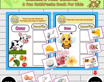 50+ Pages Animal Activity Bundle Printable|Homeschool Curriculum Montessori Zoology|Wild Farm Insects Unit|