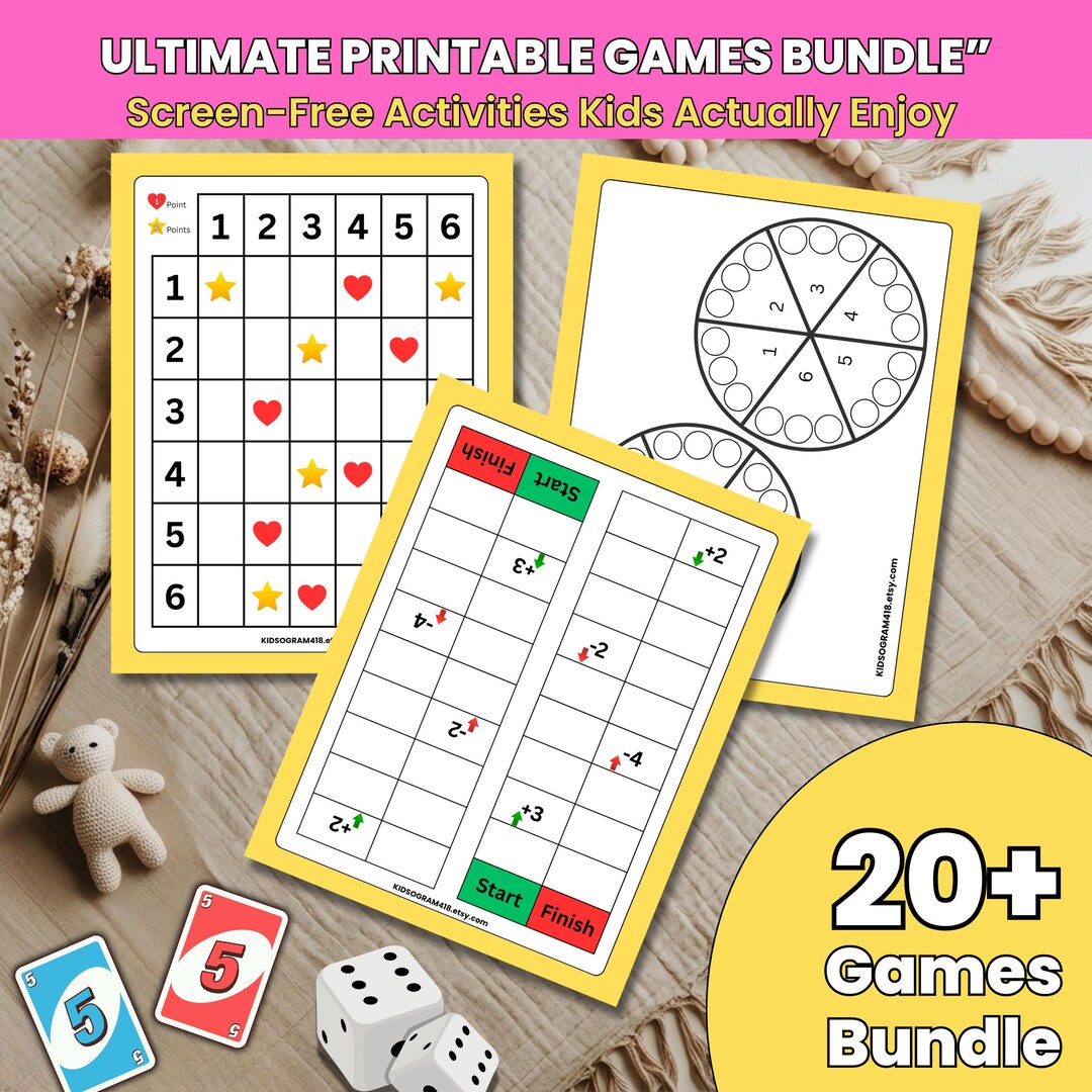 Printable Games for Kids, Printable Board Games, Learning Activities