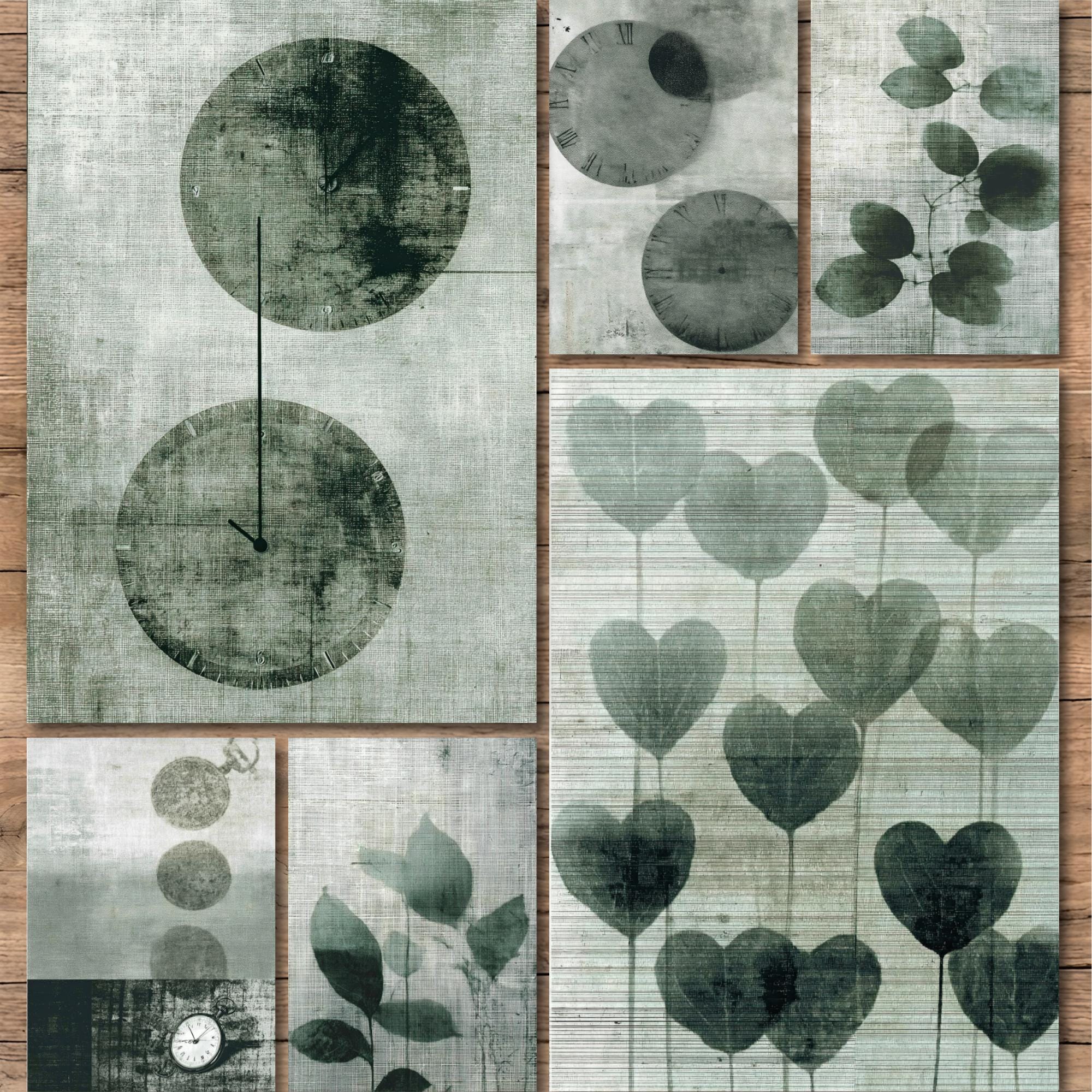 Sage Green Botanical Junk Journal Kit, 190 Pages, 40 Pockets, 10 ...