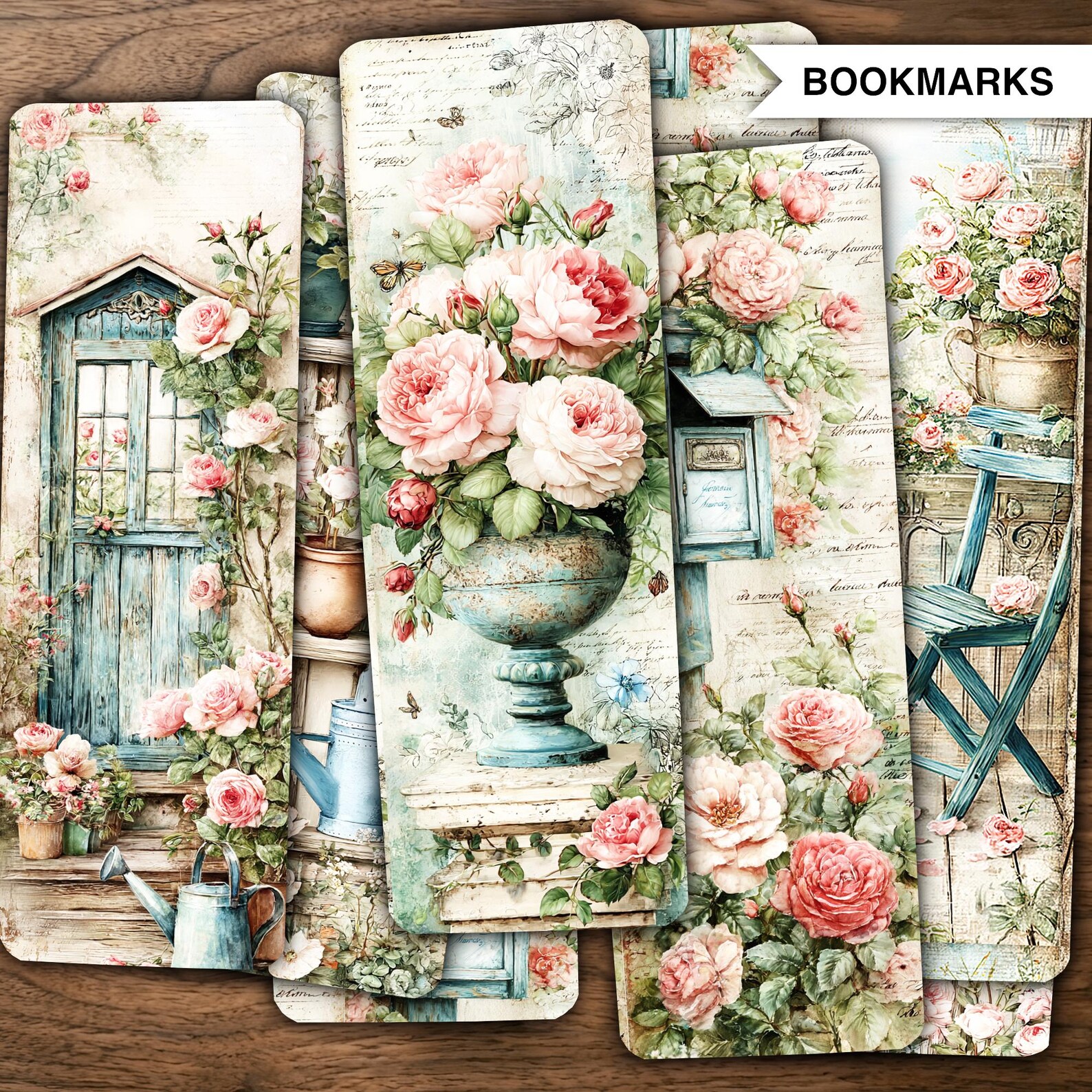 Shabby Chic Garden Junk Journal Kit, 230 Pages, Floral, Roses, Garden ...
