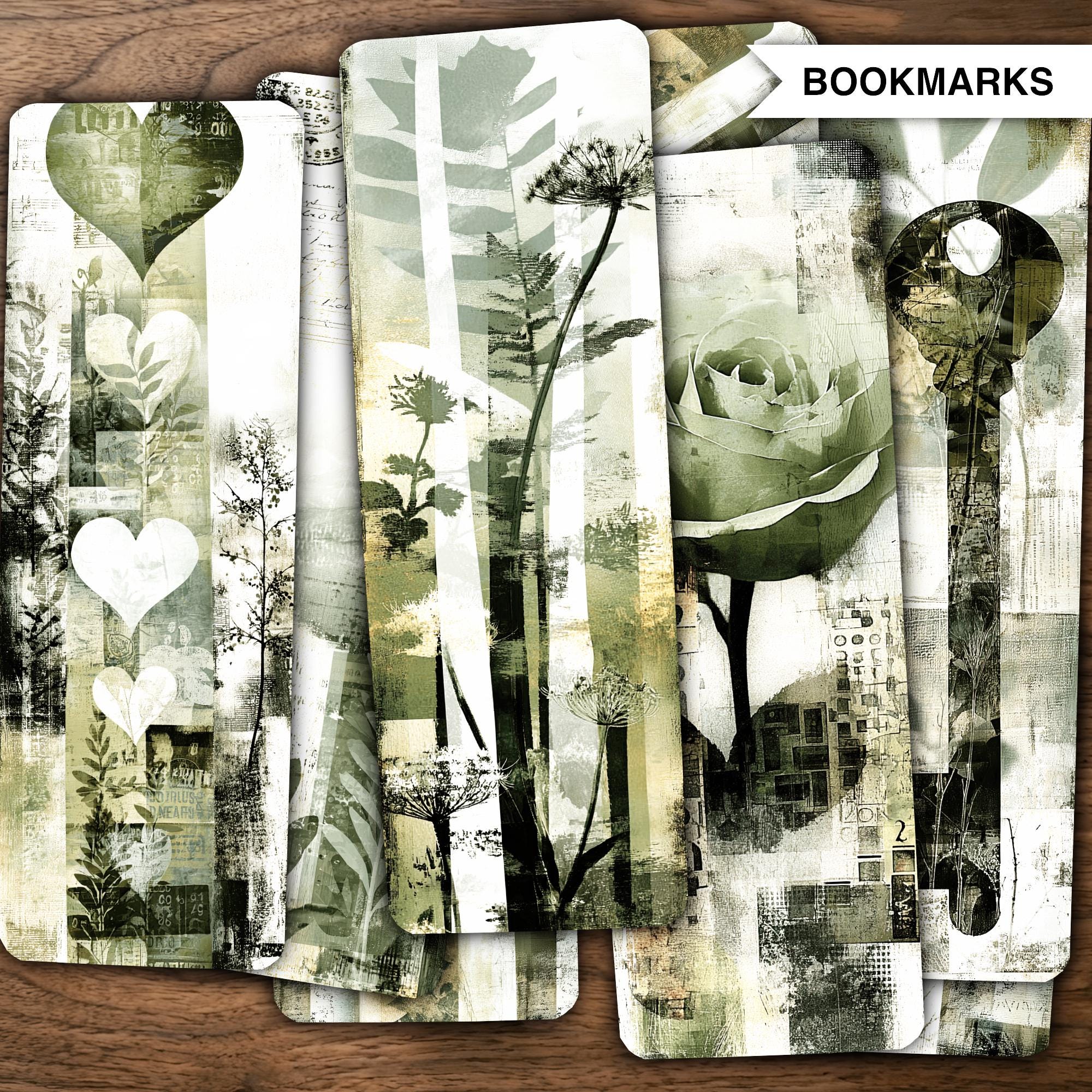 Sage Green Botanical Junk Journal Kit, 190 Pages, 40 Pockets, 10 ...