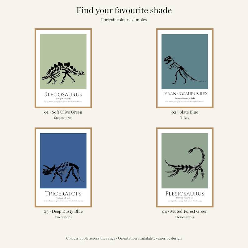 T-Rex Skeleton Print, A4 or A3 Unframed Nursery Wall Art imagen 7