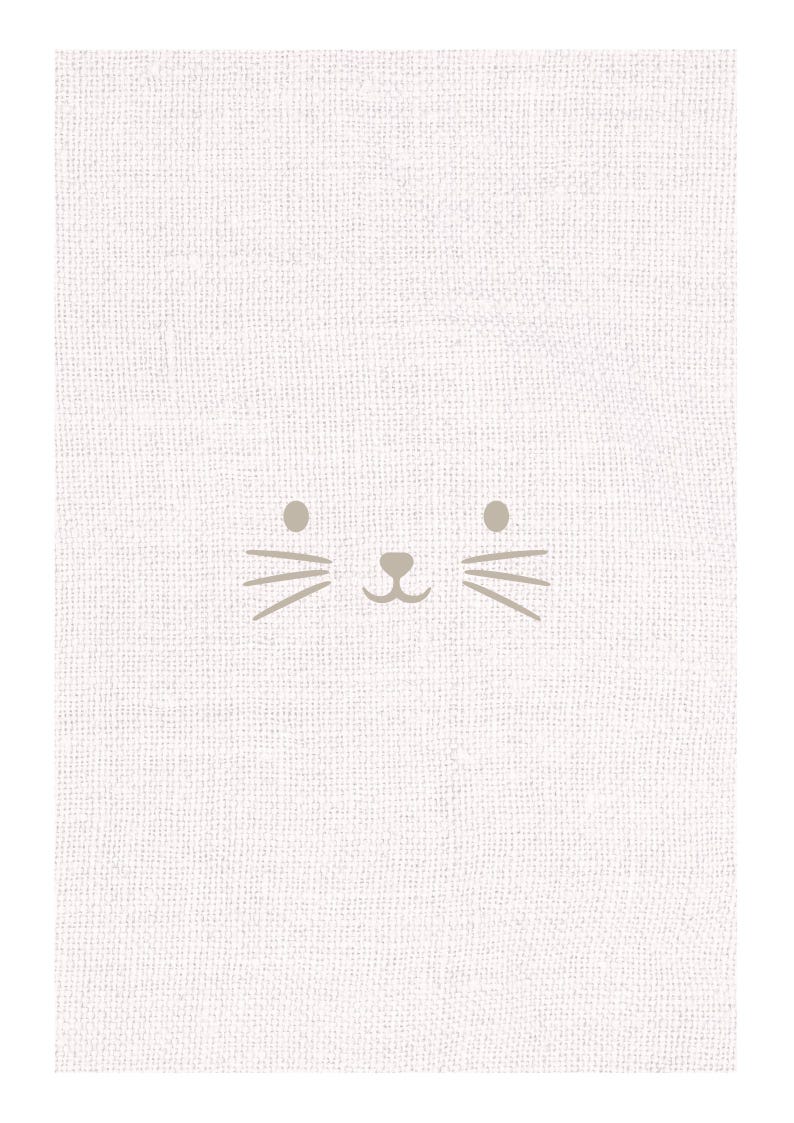 Neutral Cat Whiskers Print, Minimalist Nursery Wall Art, A4 Unframed Bild 3