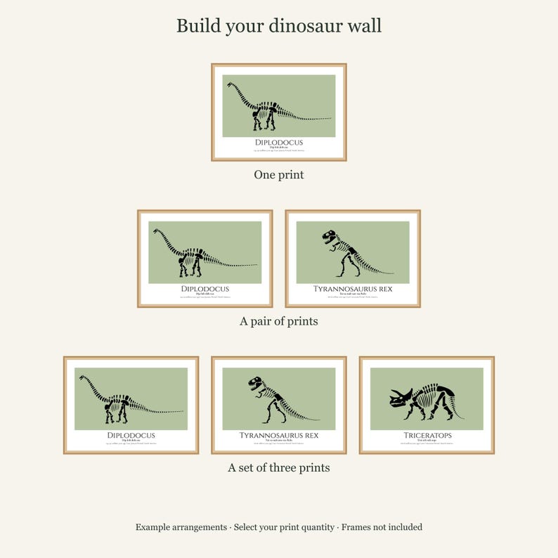 Stegosaurus Dinosaur Print, A4 or A3 Unframed Nursery Wall Art image 10