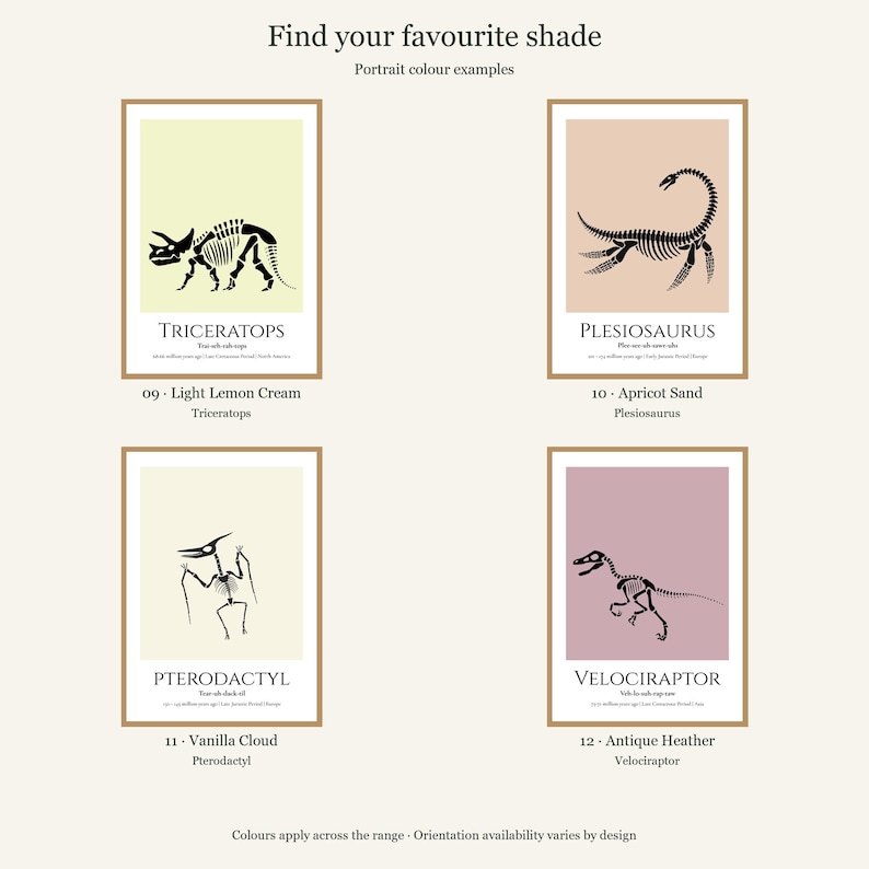 T-Rex Skeleton Print, A4 or A3 Unframed Nursery Wall Art imagen 9