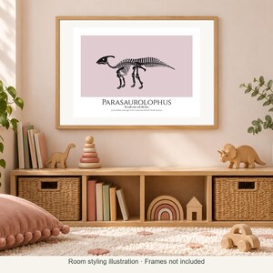 Parasaurolophus Dinosaur Print, A4 or A3 Unframed Nursery Wall Art Bild 3