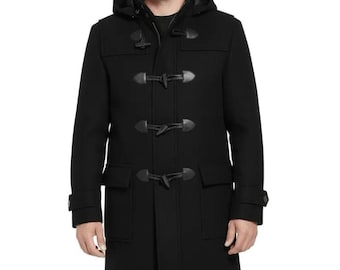 ポロ ラルフローレン メンズ ウール ダッフルコート ブラック サイズM