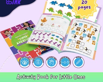 Activity Notebook | Bilingual Spanish–Portuguese | Printable Book for Children 5+ | Fine Motor Skills, Writing and Educational Games