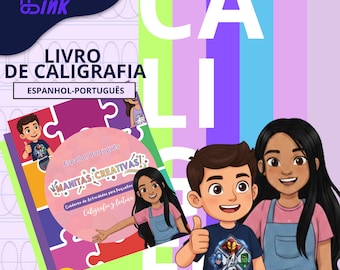 Zweisprachiges Kalligraphie-Notizbuch Spanisch–Portugiesisch | Lectoescritura para Niños 5+ | Trazos, Silben und druckbare Aktivitäten