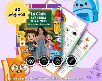Zweisprachiges Spanisch-Portugiesisches Übungsheft | Schreibübungen für Kinder ab 5 Jahren | Verwendung von Groß- und Kleinschreibung und druckbare Übungen