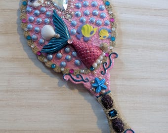 Sendmeamirror Sirena Specchio Acrilico 12x10 Cm - Infrangibile E Leggero Con Adesivi Forti