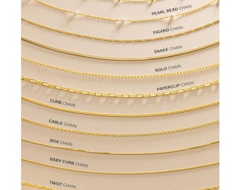 Dainty Chain Collection – Chain Necklace - 925 Sterling Silver & 14k Gold Vermeil