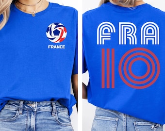 Personalized France Soccer T-Shirt, World Cup Fan Apparel, Custom National Team Shirt