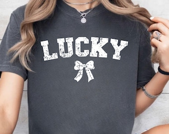 St Patrick's Day Comfort Colors Shirt, Lucky Shamrock Tee